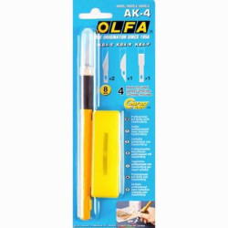 (AK-4) OLFA CORTADOR ART KNIFE PRO DE PRECISIÓN  AK-4 CON 4 CUCHILLAS INTERCAMBIABLES
