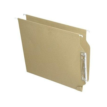 (400064812) FADE CARPETA COLGANTE VISOR LATERAL AKU KRAFT CARTULINA A4 LOMO "V" CON ETIQUETAS -25U-