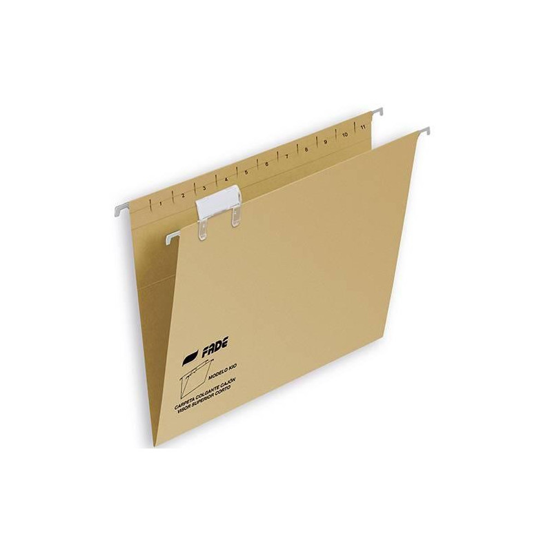 (400064819) FADE CARPETA COLGANTE VISOR SUPERIOR KIO KRAFT CARTULINA FOLIO CON ETIQUETAS -50U-