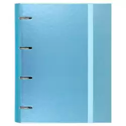 (12257409) CARCHIVO CARPETA ANILLAS 4X35MM CARPEBLOCK METAL C/RECAMBIO 100H A4 90GR 1 BANDA COLOR CARTÓN PLASTIFICADO AZUL