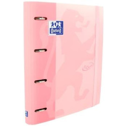 (400127154) OXFORD CARPETA ANILLAS 4X35MM TOUCH EUROPEANBINDER C/RECAMBIO 100H A4+ 5X5 T/EXTRADURA FLAMINGO PASTEL