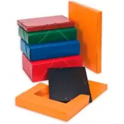 (375BM30) CARCHIVO CARPETA DE PROYECTOS 5CM MONTADA CARTÓN COMPACTO PINTADO BRILLO CON GOMAS FOLIO AZUL