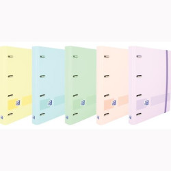 (400160744) OXFORD LIVE & GO CARPETA 4 ANILLAS 35MM EUROPEANBINDER A4+ POLYFOAM C/RECAMBIO 1 LÍNEA C/SURTIDOS PASTEL