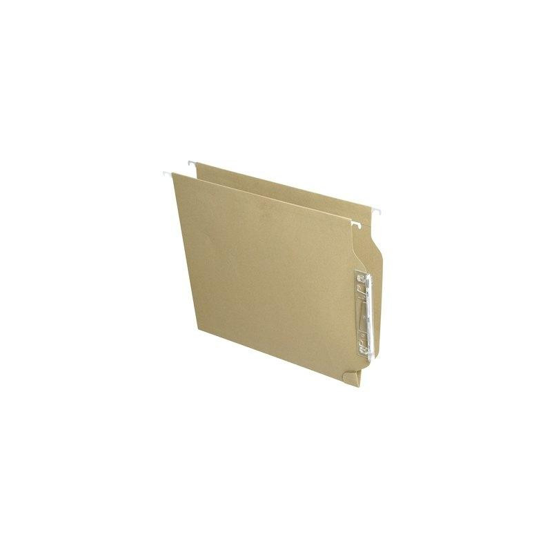 (400064812) FADE CARPETA COLGANTE VISOR LATERAL AKU KRAFT CARTULINA A4 LOMO "V" CON ETIQUETAS -25U-