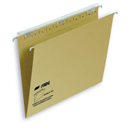 (400064816) FADE CARPETA COLGANTE VISOR SUPERIOR LARGO TIKI KRAFT CARTULINA FOLIO CON ETIQUETAS -25U-