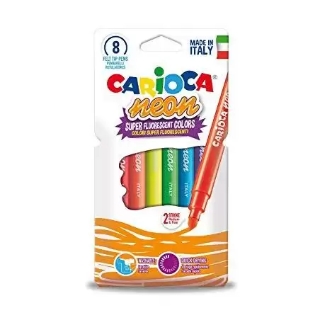 (42785) CARIOCA ROTULADORES NEÓN COLORES SURTIDOS ESTUCHE 8 UD