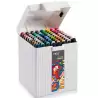 (45243) CARIOCA PLUS SKETCH MARKER DOBLE PUNTA CINCEL/PINCEL COLORES SURTIDOS CAJA PREMIUM 80 UD