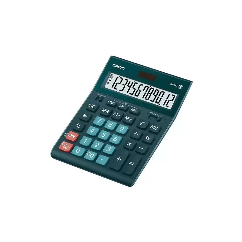 (GR-12C-DG) CASIO CALCULADORA DE OFICINA SOBREMESA 12 DÍGITOS VERDE OSCURO