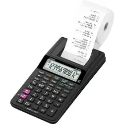 (HR-8RCE) CASIO CALCULADORA DE OFICINA CON IMPRESORA HR-8RCE 12 DÍGITOS NEGRO