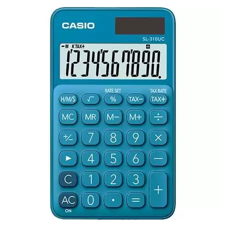 (SL-310UC-BU) CASIO CALCULADORA DE OFICINA SL-310UC-BU 10 DÍGITOS AZUL