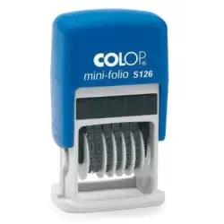 (104941) COLOP SELLO PRINTER S126 4MM NUMERADOR ESPAÑOL AZUL/NEGRO
