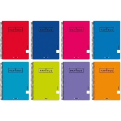 (88452096) PAPYRUS CUADERNO TAPA PP 08-UNICLASIC 80H 90GR PAUTA 2,5MM CUARTO COLORES SURTIDOS