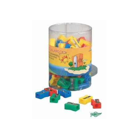 (PB2) FAIBO AFILALÁPICES FORMA RECTANGULAR PLÁSTICO C/SURTIDOS BOTE 100 UD