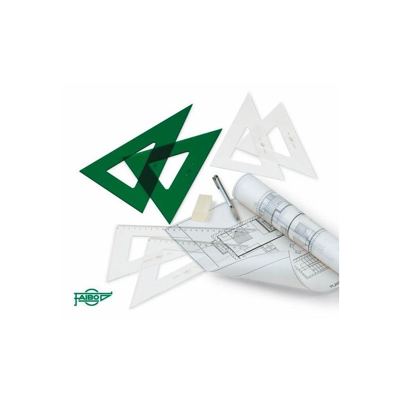 (101-25CV) FAIBO CARTABÓN 25CM SIN GRADUAR VERDE