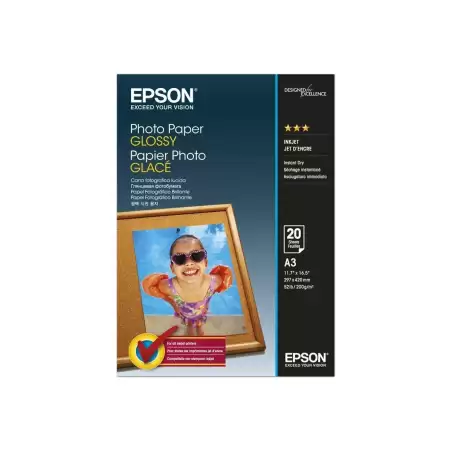 (C13S042536) EPSON PAPEL PHOTO GLOSSY A3 20 HOJAS 200 GRS