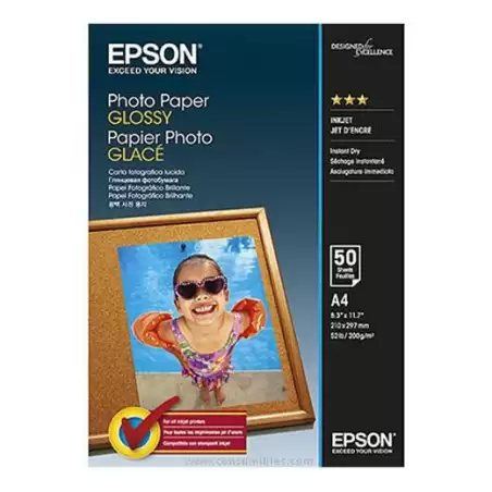 (C13S042539) EPSON PAPEL PHOTO GLOSSY A4 50 HOJAS 200 GRAMOS