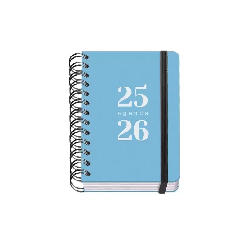 (51781) DOHE AGENDA ESCOLAR GRAMMAR A6 ESPIRAL DOBLE DP TAPA PP AZUL 2025-2026