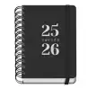 (51784) DOHE AGENDA ESCOLAR GRAMMAR A6 ESPIRAL DOBLE DP TAPA PP NEGRO 2025-2026