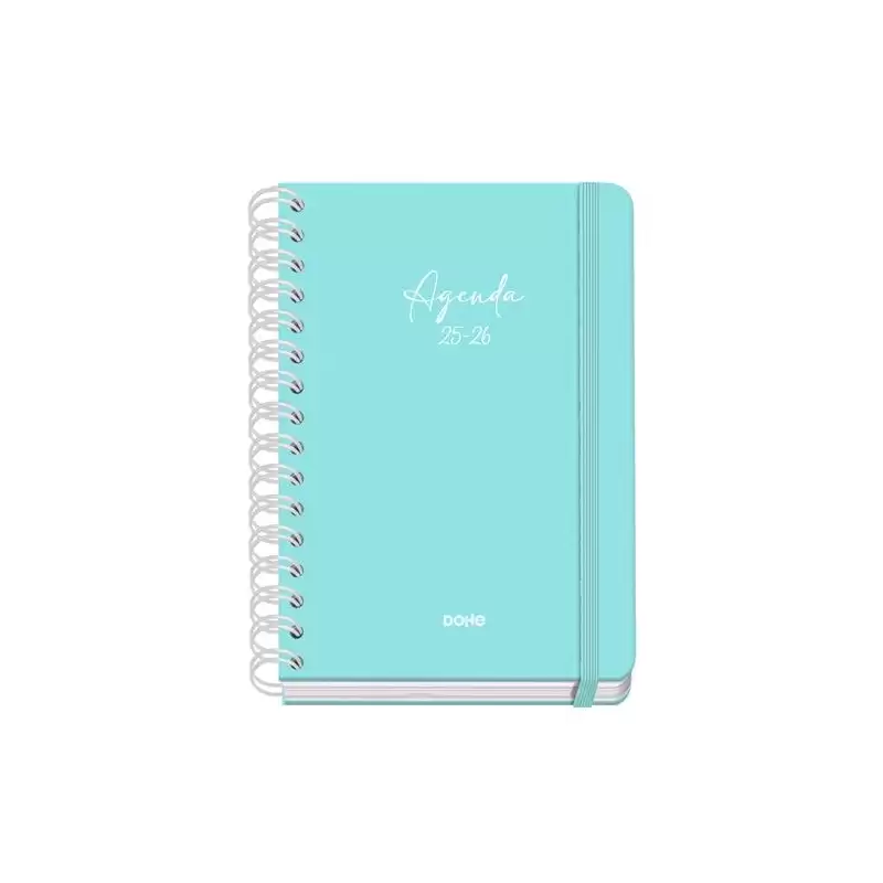 (51934) DOHE AGENDA ESCOLAR SERENITY WIRE´O A5 ESPIRAL DOBLE SV TAPA DURA VERDE 2025-2026