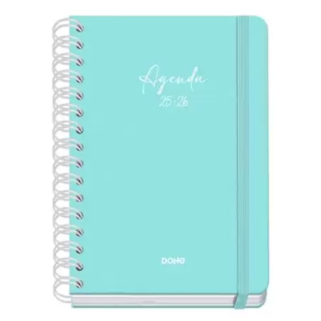 (51934) DOHE AGENDA ESCOLAR SERENITY WIRE´O A5 ESPIRAL DOBLE SV TAPA DURA VERDE 2025-2026