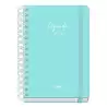 (51934) DOHE AGENDA ESCOLAR SERENITY WIRE´O A5 ESPIRAL DOBLE SV TAPA DURA VERDE 2025-2026