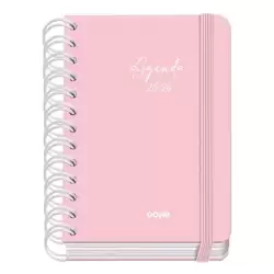 (51937) DOHE AGENDA ESCOLAR SERENITY WIRE´O A6 ESPIRAL DOBLE DP TAPA DURA ROSA 2025-2026