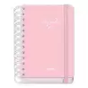 (51937) DOHE AGENDA ESCOLAR SERENITY WIRE´O A6 ESPIRAL DOBLE DP TAPA DURA ROSA 2025-2026