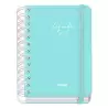 (51938) DOHE AGENDA ESCOLAR SERENITY WIRE´O A6 ESPIRAL DOBLE DP TAPA DURA VERDE 2025-2026