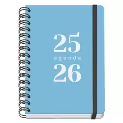 (52030) DOHE AGENDA ESCOLAR GRAMMAR A5 ESPIRAL DOBLE DP TAPA PP AZUL 2025-2026
