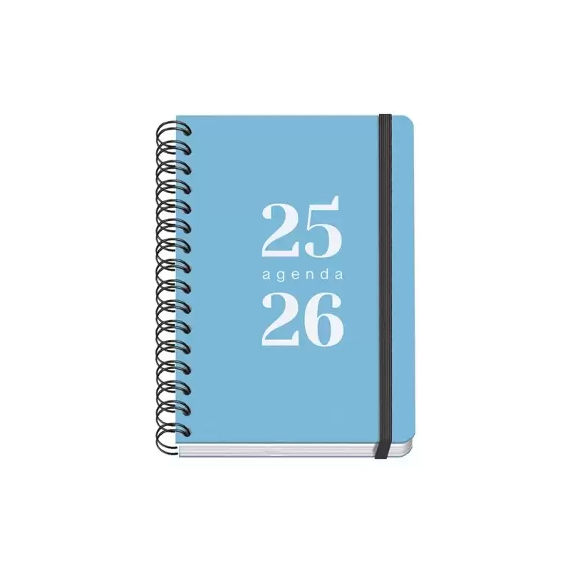 (52030) DOHE AGENDA ESCOLAR GRAMMAR A5 ESPIRAL DOBLE DP TAPA PP AZUL 2025-2026