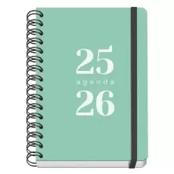 (52032) DOHE AGENDA ESCOLAR GRAMMAR A5 ESPIRAL DOBLE DP TAPA PP VERDE 2025-2026