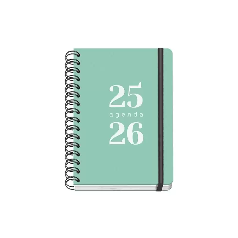(52032) DOHE AGENDA ESCOLAR GRAMMAR A5 ESPIRAL DOBLE DP TAPA PP VERDE 2025-2026