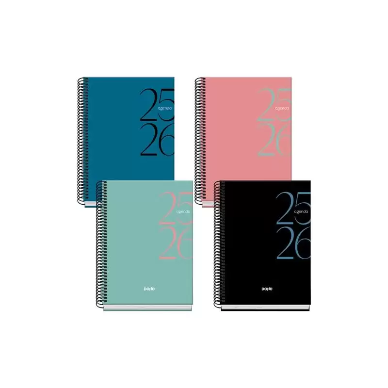 (52081) DOHE AGENDA ESCOLAR SYSTEM A5 ESPIRAL DP COLORES SURTIDOS 2025-2026