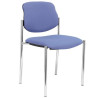(27CRBALI261) PIQUERAS Y CRESPO SILLA FIJA STYL SIN BRAZOS CHASIS CROMO TEJIDO BALI AZUL CLARO
