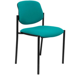 (27NBALI39) PIQUERAS Y CRESPO SILLA FIJA STYL S/BRAZOS CHASIS NEGRO TEJIDO BALI VERDE