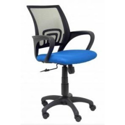 (312AZ) PIQUERAS Y CRESPO SILLA OPERATIVA VIANOS B/FIJOS RESPALDO MALLA ASIENTO BALI AZUL