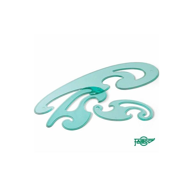 (241) FAIBO PLANTILLAS CURVAS JUEGO DE 3U