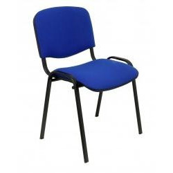 (PACK426ARAN229) PIQUERAS Y CRESPO PACK DE 4 SILLAS FIJAS APILABLES ISO TAPIZADA ARAN AZUL