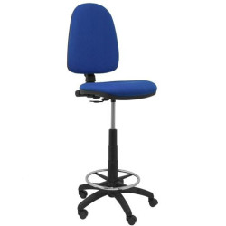 (T04CPBALI229) PIQUERAS Y CRESPO TABURETE AYNA S/BRAZOS REGULABLE EN ALTURA Y ARO REPOSAPIÉS TAPIZADOS EN TEJIDO BALI AZUL