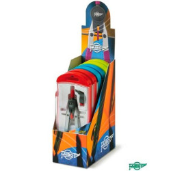 (613EXP) FAIBO COMPÁS DISEÑO 165MM EN ESTUCHE DE PLÁSTICO SURTIDOS CAJA EXPOSITORA 6U