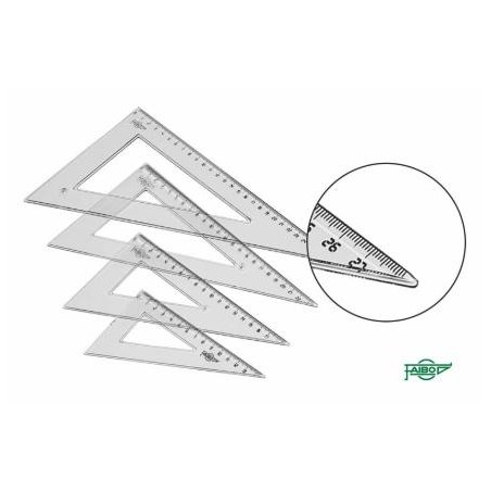 (21330) FAIBO CARTABÓN ESCOLAR GRADUADO 30CM TRANSPARENTE