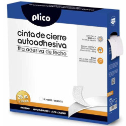 (13318) PLICO CINTA DE CIERRE AUTOADHESIVA 20MM X 25M BLANCO