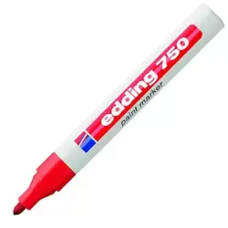 (750-02) EDDING MARCADOR PERMANENTE 750 TINTA OPACA BRILLANTE ROJO