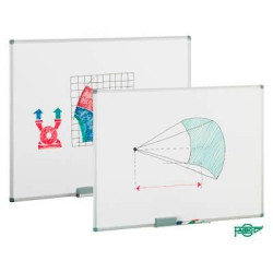 (11-4) FAIBO PIZARRA BLANCA ESTRATIFICADA MARCO DE ALUMINIO CON CAJETÍN 122X150CM