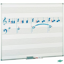 (11P-5) FAIBO PIZARRA BLANCA CON PENTAGRAMAS 122X200CM MARCO DE ALUMINIO