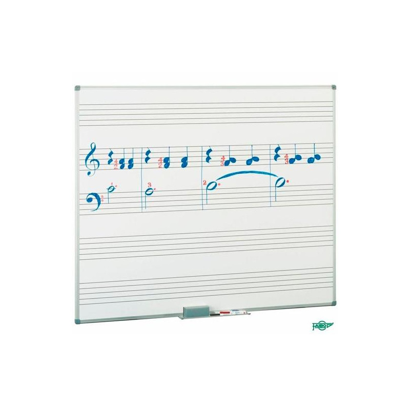 (11P-5) FAIBO PIZARRA BLANCA CON PENTAGRAMAS 122X200CM MARCO DE ALUMINIO