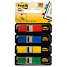 (7000144923) POST-IT INDEX ROJO, AZUL,AMARILLO, VERDE - 4 DISPENSADORES STD 4X35
