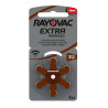 (RAYAE312) RAYOVAC PILA DE AUDIFONO ZINC 312AE 1,45V EXTRA ADVANCED BLISTER 6