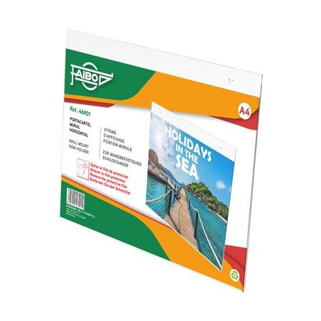 (46901) FAIBO PORTACARTEL MURAL A4 HORIZONTAL 30X23