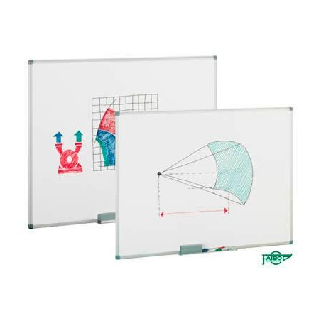 (11-4) FAIBO PIZARRA BLANCA ESTRATIFICADA MARCO DE ALUMINIO CON CAJETÍN 122X150CM
